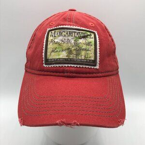 Margaritaville Adult's Red Distressed Metal Buckle Cap Hat